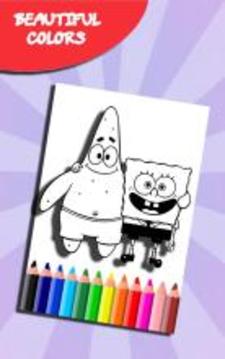 How to color Spongbob (coloring game)游戲截圖2