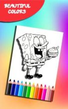 How to color Spongbob (coloring game)游戲截圖4