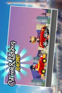 Cat Noir And Ladybug Car Race游戲截圖1