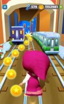 Subway Masha Adventure Runner Go游戲截圖2
