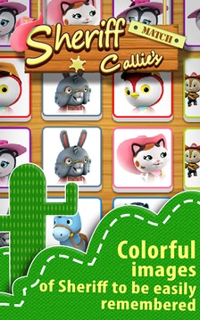 Sheriff Cat Memory Kids游戲截圖5