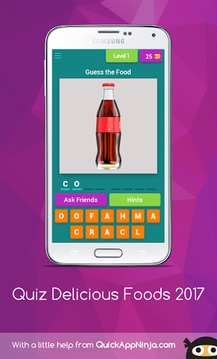 Quiz Delicious Foods 2017游戲截圖1