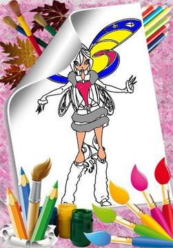 Coloring Pages Bloom Winx游戲截圖5