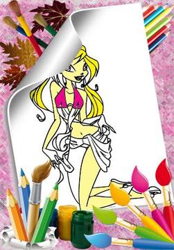 Coloring Pages Bloom Winx游戲截圖1