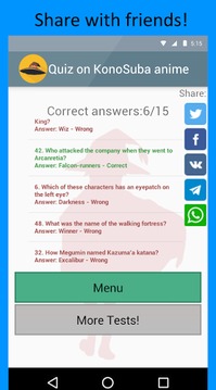 Quiz on KonoSuba anime游戲截圖3