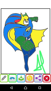 Coloring Super Heroes for Kids游戲截圖4