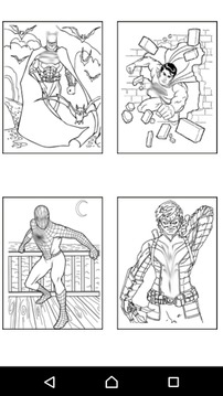 Coloring Super Heroes for Kids游戲截圖5