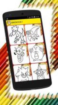 Coloring Book for Pokemo Monsters游戲截圖4