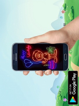 Glow Draw + Paint Cartoon游戲截圖1