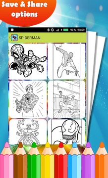 super hero coloring spider boy游戲截圖5