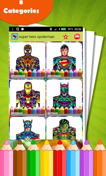 super hero coloring spider boy游戲截圖4