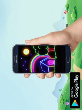 Glow Draw + Paint Cartoon游戲截圖2
