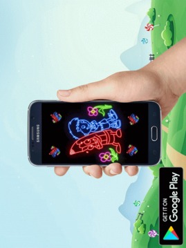 Glow Draw + Paint Cartoon游戲截圖5