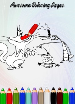 How To Color Oggy-Cockroaches游戲截圖1