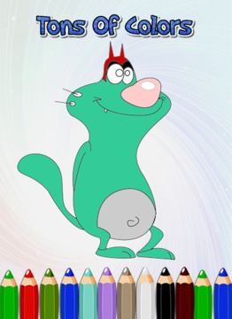 How To Color Oggy-Cockroaches游戲截圖2