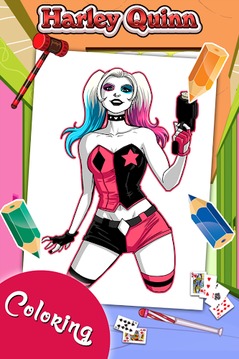Harley Quinn Coloring Game游戲截圖2