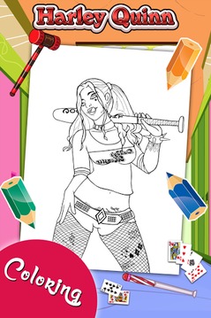 Harley Quinn Coloring Game游戲截圖1