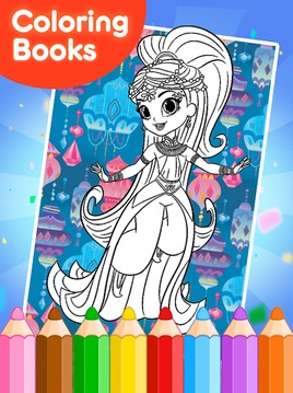 Coloring book for shimmer游戲截圖5