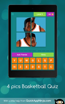 4 Pics Basketball Quiz游戲截圖3