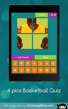 4 Pics Basketball Quiz游戲截圖2