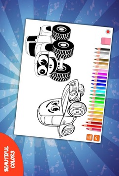 Car Monster Coloring Book游戲截圖3