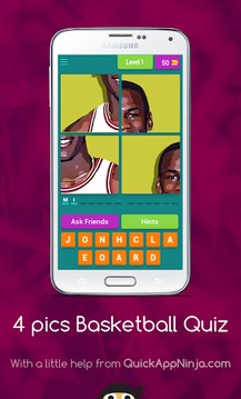 4 Pics Basketball Quiz游戲截圖1