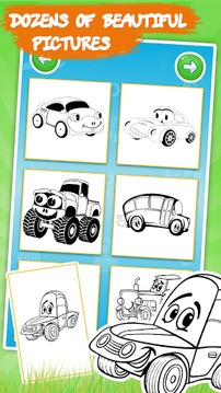 Car Monster Coloring Book游戲截圖2