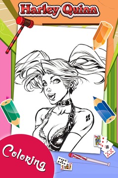 Harley Quinn Coloring Game游戲截圖3