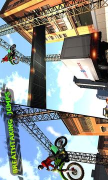 City Rooftop Bike Stunt Rider游戲截圖4