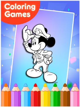How to color Mickey mouse游戲截圖4