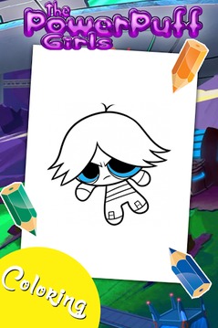Girls Coloring for Power Puff游戲截圖1
