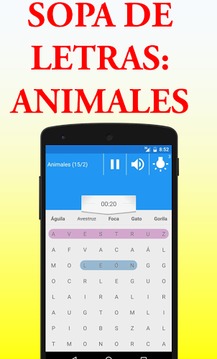Sopa de letras de animales游戲截圖1