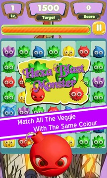 Hexa Blast Monster Link-Puzzle游戲截圖3