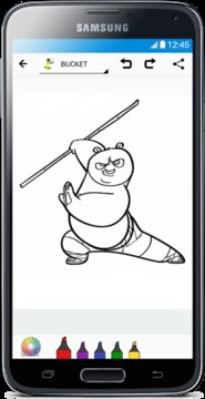 Coloring Book : Panda Kung Fu游戏截图4