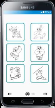 Coloring Book : Panda Kung Fu游戲截圖3