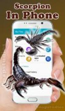 Scorpion on screen run in phone prank游戲截圖2