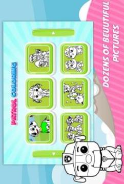 Patrol Puppy Coloring Book Game for Kids游戲截圖2