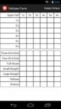 Yahtzee Score Form游戲截圖1