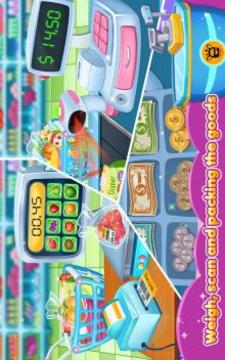 Grocery Supermarket Girls Game游戲截圖2