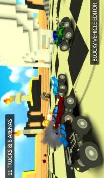 Blocky Monster Truck Smash游戲截圖2