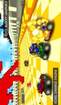 Blocky Monster Truck Smash游戲截圖1