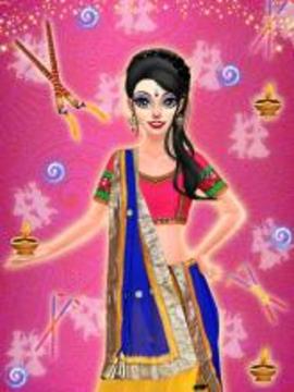 Navratri Fashion Salon - Makeover and Dressup Game游戲截圖1
