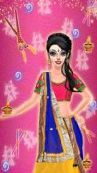 Navratri Fashion Salon - Makeover and Dressup Game游戲截圖4