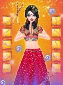 Navratri Fashion Salon - Makeover and Dressup Game游戲截圖5