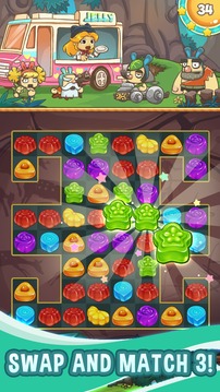 Jelly Sweet - Lollipop Crush match 3 Free Puzzle游戲截圖2