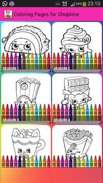 Coloring Book Pages Shopkins游戲截圖1