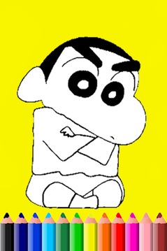 Learn Coloring for shin chan游戲截圖3