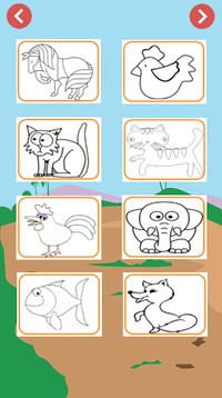funny animals coloring book游戲截圖1