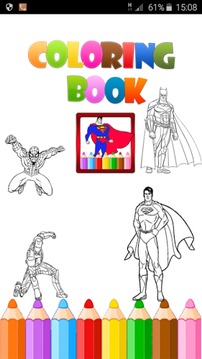 Super Hero Coloring Book游戲截圖1
