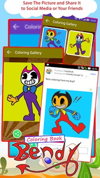 Bendy Coloring Book New游戲截圖3